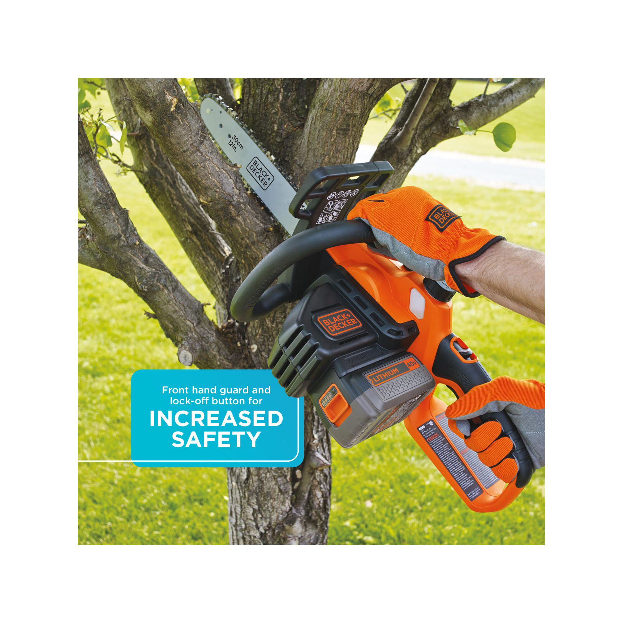BLACK+DECKER LCS1240 40V Max Cordless Chainsaw Kit 12inch with