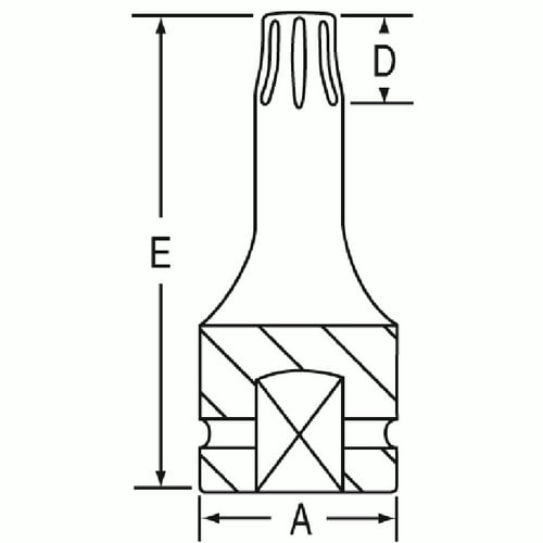Grey Pneumatic Corp. 2147T 1/2" Drive X T47 Internal Star Impact Driver