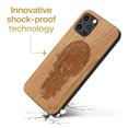 thumbnail image 3 of Case Yard Wooden Case Outside Soft TPU Silicone, Slim Fit Shockproof Wood Protective Phone Cover for Girls Boys Men and Women, Supports Wireless Charging Svarog Design case for iPhone-11-Pro-Max, 3 of 7