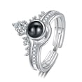 thumbnail image 2 of EGNMCR Rings 520 I You Projection Crown Two-in-one 100 Languages Men And Women Couple Rings the ring, 2 of 9