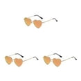 thumbnail image 3 of Gafas de sol en forma de corazón Sonducket Marco de metal dorado Lentes Tac reflectantes rojas, 3 of 6