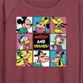 thumbnail image 3 of Mickey & Friends Grid - Women's Lightweight French Terry Long Sleeve Shirt, 3 of 5