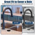 thumbnail image 4 of 2 Inch Kitchen Sink Hole Cover Faucet Hole Cover Stainless Steel Kitchen Sink Tap Hole Plate Stopper Cover Blanking Metal Plug (matte Black) Wyelv, 4 of 5