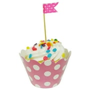 Wrapables® Standard Size Polka Dots Cupcake Wrappers (Set of 20), Pink
