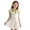 01 Beige, variant on Girls Collar Pleated Dress, Cute Casual School Uniform Style Outfit with Heart Embroidery