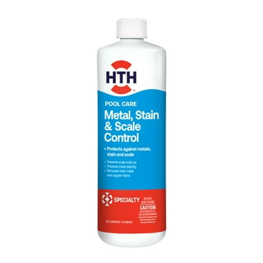 HTH Pool Care Metal & Stain Defense for Swimming Pools, 1Qt