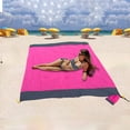 thumbnail image 4 of Beach Blanket Sandproof, Waterproof Portable Picnic Mat, Travel Camping Hiking, Lightweight Beach Essentials Family Water Resistant Mat Nylon, 55"x78.7", 4 of 6