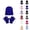 Blue, variant on Kids Winter Knit Hat and Gloves Set Warm Thickened Beanie with Matching Gloves Soft Stretchy Thermal Outdoor Cold Weather Protection Gear for Boys Girls Age 2-8 Snow Ski Travel Daily Wear