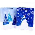 thumbnail image 1 of Large Holiday Gift Bags, Snowman and Trees (Pack of 2), 1 of 5