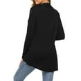 thumbnail image 3 of IYYVV Womens Lightweight Cardigan with Pocket Long Sleeve Open Front Casual Loose Shrugs Fashion Fall Cardigans Sweater 2025 Black 2XL, 3 of 3