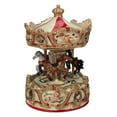 thumbnail image 3 of 6.25" Animated Musical Clown and Cupid Carousel with Canopy and 3-Horses Table Top Decoration, 3 of 4