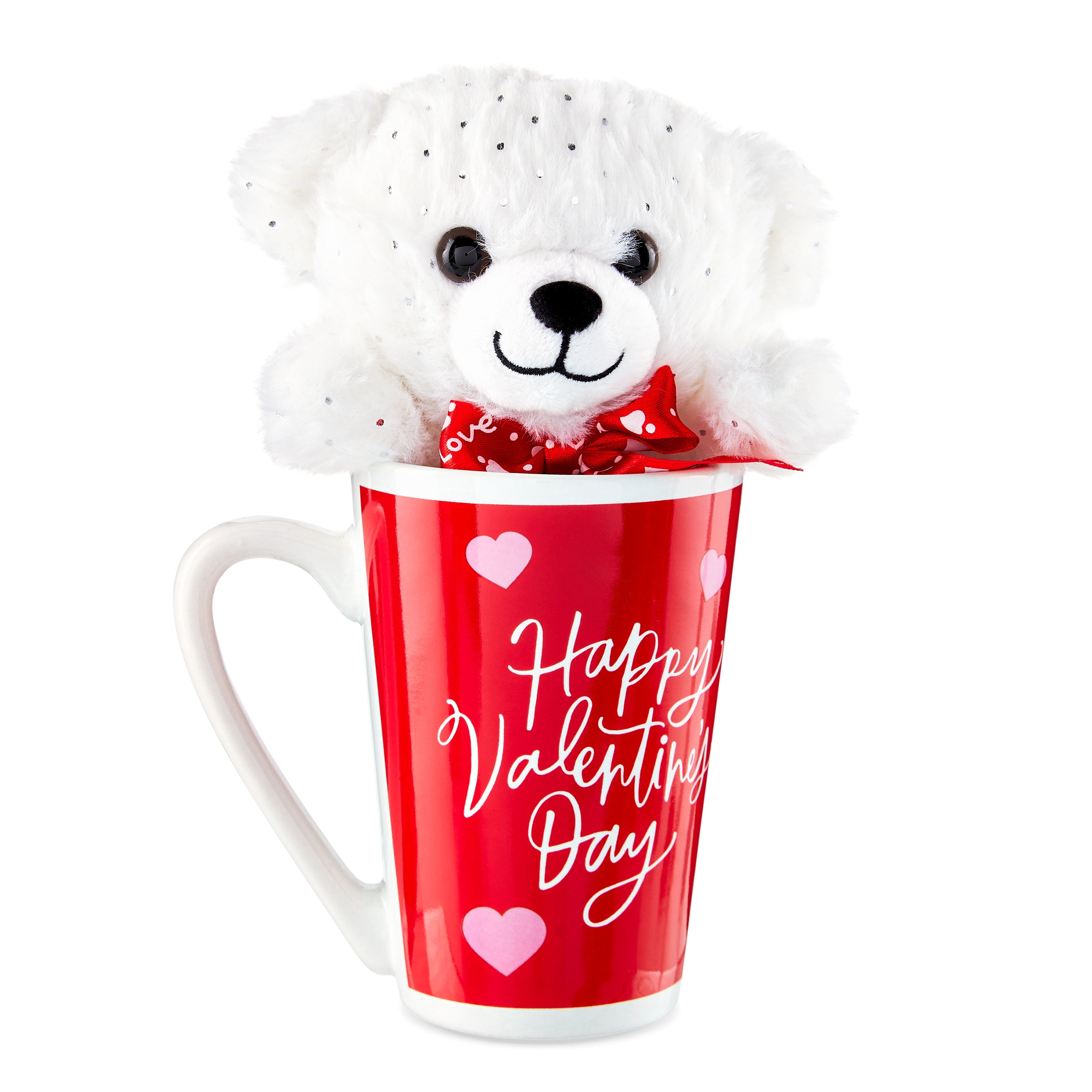 Way to Celebrate! Valentine's Day Plush Toy in Latte Mug, Bear