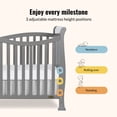 thumbnail image 5 of Dream On Me Violet 7-in-1 Baby Convertible Crib in Steel Grey, Greenguard Gold Certified, 5 of 11