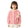 thumbnail image 2 of Suéter abrigo cárdigan de niña suéter de punto suéter de solapa grande suéter para niños chaqueta suéter para niños parte superior de poliéster, 2 of 6