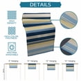 thumbnail image 6 of Vintage Stripes Table Runner, Yellow Navy Blue Striped Retro Lines Kitchen Table Runners Dress Scarves for Table Decorations Party/Restaurant/Indoor Outdoor Use, 13x90in, 6 of 9