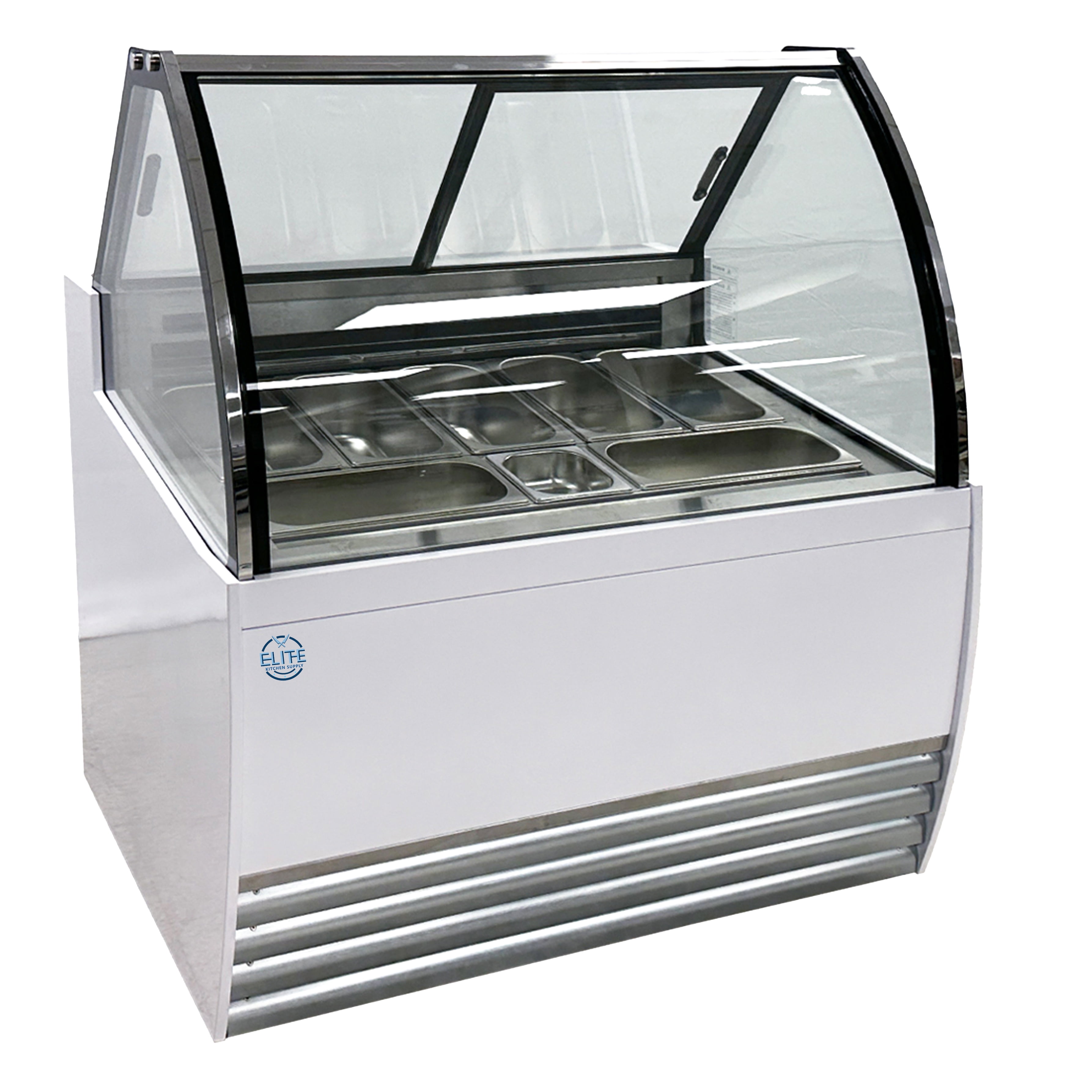 42 in. Commercial Deluxe Ice Cream Gelato 7 Pan Freezer NSF ETL Gelato Dipping Cabinet