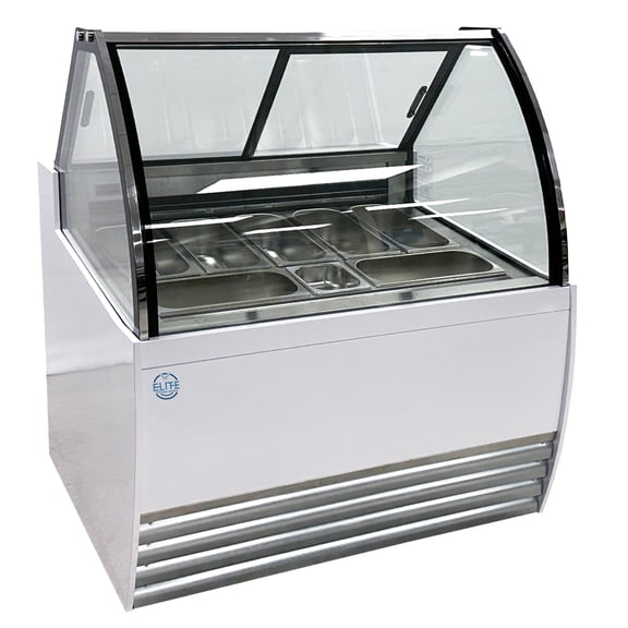 42 in. Commercial Deluxe Ice Cream Gelato 7 Pan Freezer NSF ETL Gelato Dipping Cabinet