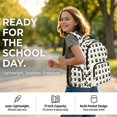 thumbnail image 2 of Xoenoiee Dog Paw Plaid Print Kids Backpack with Lunch Box Set Elementary/Middle School Bag Bookbag Lunch Bag Pencil Case 3Pcs Kindergarten Schoolbag Lightweight Daypack for Teen Girls, 2 of 6