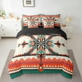 thumbnail image 2 of Manfei Bohemian Aztec 7pcs Bedding Comforter Set for Female Men Teens,Exotic Style Queen Bedding Sets Super Cozy,Southwestern Theme Queen Sheet Sets,Lightweight Room Decor,Reversible, 2 of 8