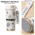 thumbnail image 3 of CUITING Tasse à Café Isolée avec Couvercle Réutilisable Tasse de Voyage Anti-Fuite avec Couvercle Étanche Gobelets à Café en Acier Inoxydable à Double Paroi (Beige 510ml/18oz), 3 of 8