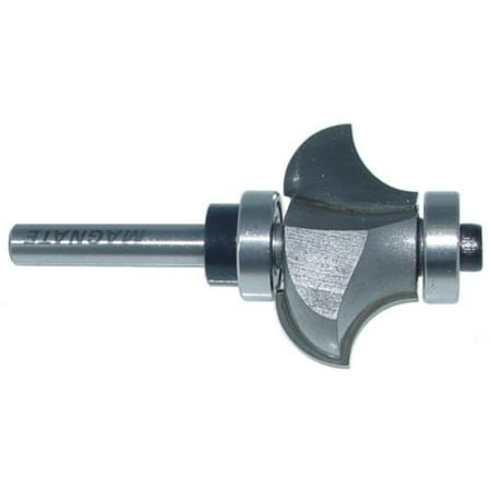 

Magnate 1289 Matching Corner Round/Cove Router Bit - 3/8 Radius 1/4 Shank Diameter 25/32 Cutting Length 1-3/8 Overall Diameter 1-1/2 Shank Length