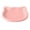 pink, variant on Cat Head Shaped Pet Bowl Shallow Whisker Friendly Plastic Dish For Dry And Wet Food