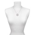 thumbnail image 3 of Delight Jewelry Silvertone Girls Rock with Light Pink Crystal Silver-tone You Mean the World to Me Ring Necklace, 18", 3 of 4