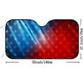 thumbnail image 3 of Car Windshield Sunshade Blocks Usa Stars and Stripes Sun Visor Protector Foldable Sun Shield For Vehicle Car Truck SUV Van 55x27.5 inches Keep Vehicle Cool, 3 of 6