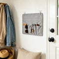 thumbnail image 6 of Hanging Organizer Bags,Wall & Door Storage Bags with Large Compartment & 4 Pockets,Portable Zipper Storage Organizer for Kitchen,Entrance,Closet,13.77x12.59 Inch,Gray, 6 of 7
