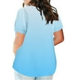 thumbnail image 3 of fatyb Women's Plus Size Tops V Neck Short Sleeve Tee Blouses Printed Summer Casual Loose Tunic Shirts, 3 of 6