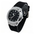 thumbnail image 4 of VORSEL Men Silicone Watch Black Octagonal Bezel Black Horizontal Stripe Dial 42mm Luminous Date, 4 of 7