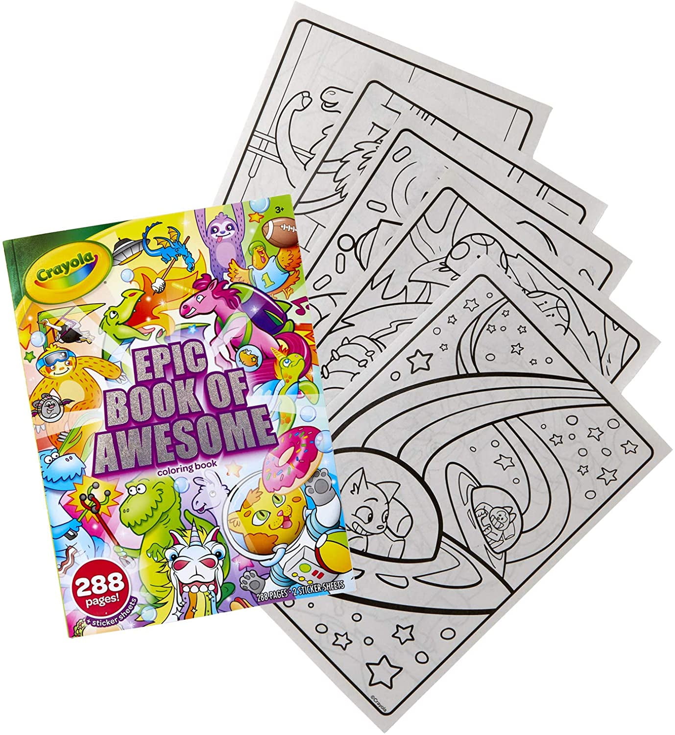 Crayola Epic Book Of Awesome Coloring Book Set Stocking Stuffers For Girls Boys 288 Pages Walmart Com Walmart Com