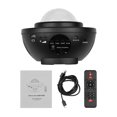 thumbnail image 2 of Proyector LED IGB-B45RG con Control Remoto y Bluetooth, Lámpara de Olas Marinas y Estrellas, Altavoz Inalámbrico, Control por Sonido, Luz Nocturna Ajustable, Decoración para Fiestas y Hogar, Color, 2 of 7