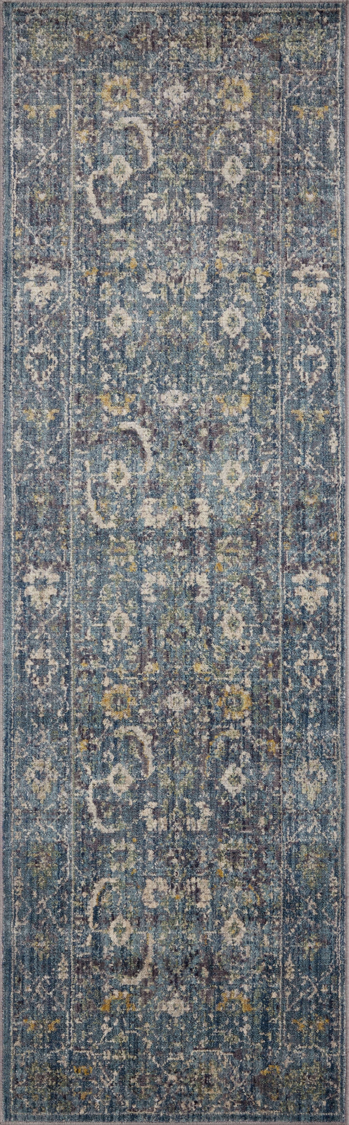 Jean Stoffer x Loloi Bradbury Ocean / Gold 2'-6" x 8'-0" Runner Rug