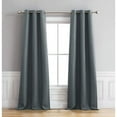 thumbnail image 7 of Henley Faux Linen Room Darkening 76 x 84 in. Grommet Curtain Panel Pair, 7 of 7