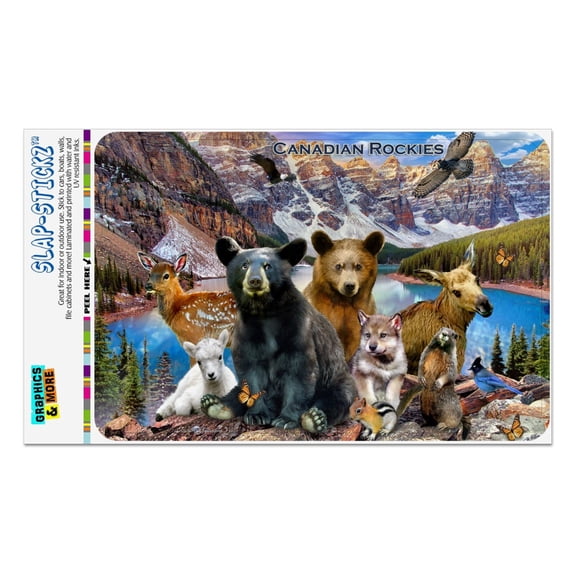 Canadian Rockies Mountain Range Animals Beer Wolf Moose Deer Home Business Office Sign