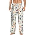 thumbnail image 2 of Kdxio Watercolor Floral Print Men's Sleep Pajama Pant Lounge Pants with Pockets, 2 of 8