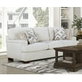 thumbnail image 2 of Modern Cream Chenille Fabric Sofa, 91"x43"x38"H, Solid Wood, Living Room Furniture, 2 of 11