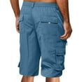 thumbnail image 6 of GXIPO Cargo Shorts for Men Big and Tall, Elastic Waist Casual Shorts, Stretch Work Hiking Pants with Zipper Pockets Royal Blue M, 6 of 6