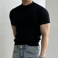 thumbnail image 2 of INCERUN Men Short Sleeves Round Neck Solid Color Basic T-Shirts Casual Skinny Tops Shirt, 2 of 7
