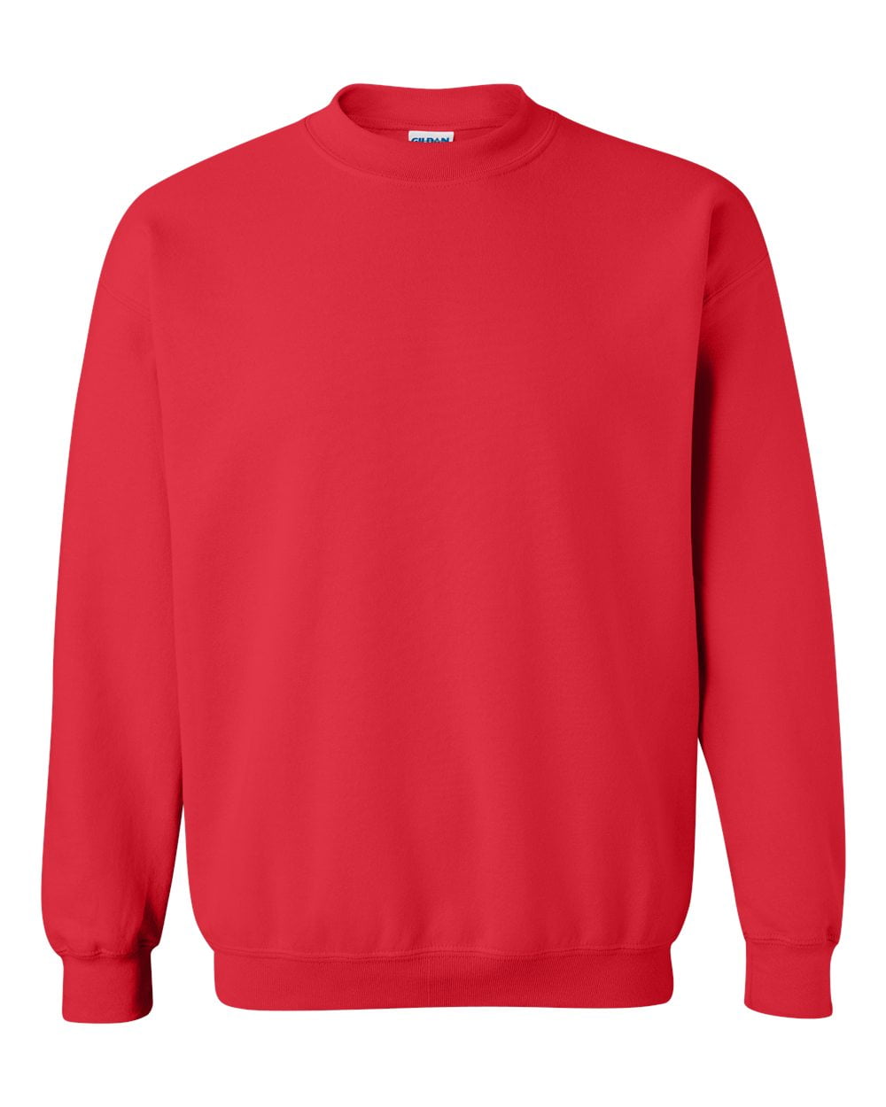 red crew neck sweater