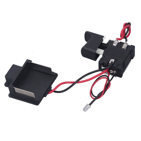 Interruptor de gatillo de llave, control de velocidad eléctrico universal, interruptor de llave con luz de 7,2 a 24 V