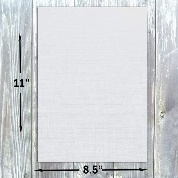 Hamilco White Glossy Cardstock Paper 8 1/2 x 11 100 lb Cover Card Stock