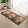 thumbnail image 3 of Kitchen Runner Rugs, Spring Blossom Flower Leaves 2'x5' Throw Rug with Tassels, Watercolor Floral Farm Wood Washable Soft Floor Carpet Runner for Hallway Bedroom Bathroom Laundry Room, 3 of 9