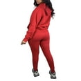 thumbnail image 3 of MAWCLOS Ladies Loose Fit Hoodies Jogger Set Running With Pockets Lounge Sets Big Red 2XL, 3 of 4