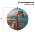 thumbnail image 2 of Pofeuu Swimming Goggled Flamingo Print Coasters for Drinks, 4Pack PU Leather Coasters, Bar Drink Coasters for Tabletop Protection, Furniture from Damage-Round Shape, 2 of 6