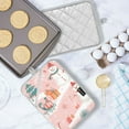 thumbnail image 5 of Yayeee Pot Holders Kitchen Heat Resistant with Pocket 7"x9.8" Cotton Oven Cooking Hot Pads, Pink Christmas Snowman, 5 of 7