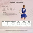 thumbnail image 7 of DPOIS Womens Shiny Rhinestones Long Sleeve Figure Ice Skating Dress Blue M, 7 of 7