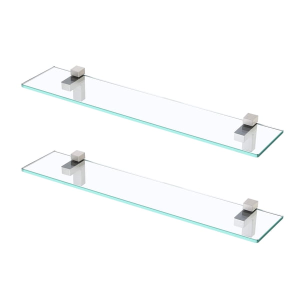 Estantería de cristal para baño KES BGS3201S60-2-P2, 60 cm, con soporte