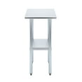 thumbnail image 2 of AmGood 18 in. x 18 in. Stainless Steel Table | Metal Utility Kitchen Prep Work Table | NSF, 2 of 9